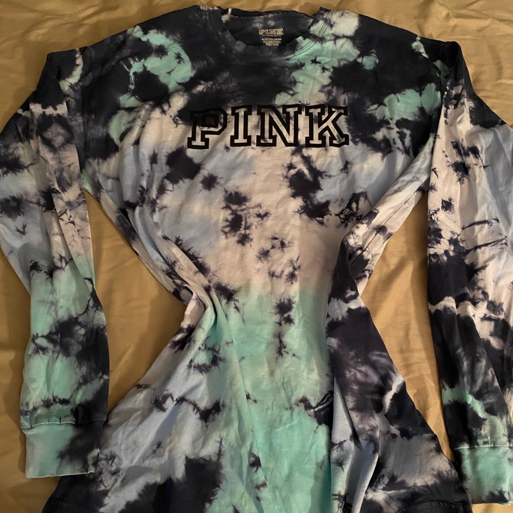 Tie dye long sleeve oversized shirt